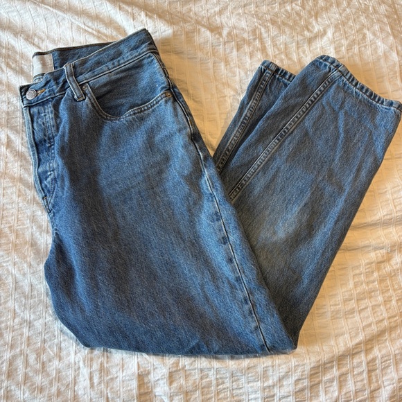 Everlane ’90s Cheeky Jean Medium Blue Wash 30 Ankle Organic Cotton Pants - Picture 5 of 13